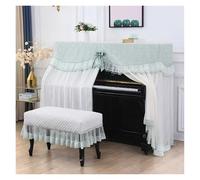 Housse de protection anti-poussière for piano, minimaliste et moderne, en tissu brodé dentelle, for belles housses tabouret for la maison pour clavier électronique(Color 01,Piano shawl 153x36cm)