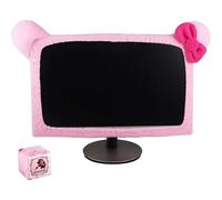 Housse de protection anti-poussière pour écran d'ordinateur portable/TV LCD 20"-29" avec oreilles de chat, rose.