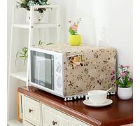 Housse de protection anti-poussière pour four à micro-ondes, accessoire de four à micro-ondes, housse de protection anti-poussière pour la décoration de la maison, motif pissenlit gris