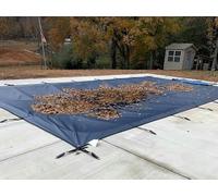 Housse de Protection Anti-poussière pour Piscine creusée, Filet Anti-Feuilles, Maille PP Haute résistance, avec kit de quincaillerie Complet (1)