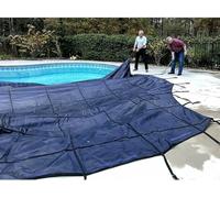 Housse de Protection Anti-poussière pour Piscine, Filet Bleu pour terrasse en Bois/Sol en béton, Couverture d'hiver pour Piscine creusée-1