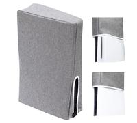 Housse de protection anti-poussière pour PS5 Pro, protection verticale anti-rayures, étanche, avec port de câble arrière pour PlayStation 5 Pro/accessoires version numérique (gris)