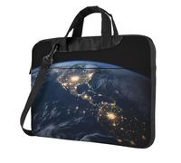 Housse de protection antichoc pour ordinateur portable avec bandoulière 14" Motif Terre de l'espace