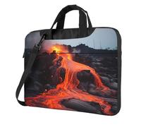 Housse de protection antichoc pour ordinateur portable de 14" Motif lave rouge du volcan Kilauea - Pour homme et femme