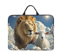 Housse de protection antichoc pour ordinateur portable de 14 pouces avec un lion et des nuages