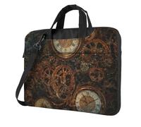 Housse de protection antichoc pour ordinateur portable de 14 pouces, motif horloge steampunk rouillée