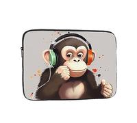 Housse de protection antichoc pour ordinateur portable Motif singe musical 12"