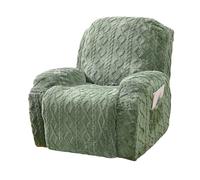Housse De Protection Antidérapante for Fauteuil Inclinable avec Pochette Rangement(Green)