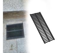 Housse de protection antidérapante pour canalisations d'extérieur Noir 10 x 2 30 x 4 50 x 5 cm - Système de gouttière de jardin en plastique avec couvercle de passage idéal pour un drainage efficace