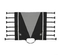 Housse de protection avant réglable avec bandes réfléchissantes en tissu Oxford 210D pour véhicule, caravane, camping-car, noir et gris, 220 x 175 cm