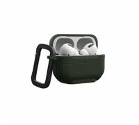 Urban Armor Gear Metropolis Étui pour Apple AirPods Pro 2022 [Chargement sans Fil/Charge magnétique Compatible/Status LED Visible, Mousqueton Amovible] Olive