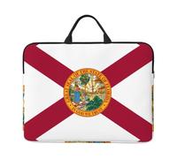 Housse de protection avec poignée pour ordinateur portable 14" Motif drapeau de Floride Compatible avec ordinateur/tablette 14"