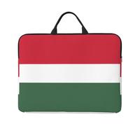 Housse de protection avec poignée pour ordinateur portable 14" Motif drapeau de la Hongrie Compatible avec ordinateur/tablette 14"