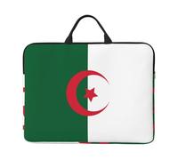 Housse de protection avec poignée pour ordinateur portable 14" Motif drapeau de l'Algérie Compatible avec ordinateur/tablette 14"