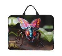 Housse de protection avec poignée pour ordinateur portable 14" Motif insectes étranges Compatible avec ordinateur/tablette 14"