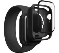 Housse de protection avec verre hybride Zagg Glass Fushion 360 pour Apple Watch 8/7 45mm, Noir / Transparent