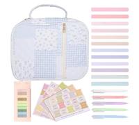 Housse De Protection Biblique, Intérieur Spacieux, 29 X 22,6 X 8,1 Cm, Kit D'étude Biblique Avec Onglets, Stylos, Notes Autocollantes, Surligneurs, Poignée, Construction Légère, Pour Adultes