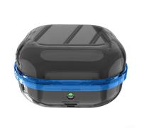 Housse de protection bicolore pour écouteurs Galaxy Buds 4 Pro avec chute pour preuve pour matériau TPU - Bleu noir (bleu+noir)