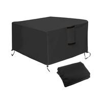 Housse de protection carrée en tissu Oxford coupe-vent avec cordon de | Housse anti-poussière carrée pour table de feu de camp contre la pluie, la lumière du soleil, la neige, les grillades