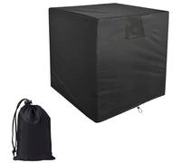 Housse de protection carrée pour climatiseur, 76,2 x 76,2 x 81,3 cm, tissu de protection anti-neige carré imperméable pour climatiseurs et condensateurs (noir)