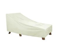 Housse de Protection Chaise Longue de Jardin, Bâche pour Bain de Soleil Exterieur Imperméable, 210D Oxford Couverture de Housse pour Transat pour Patio avec Corde (Size:208*76*41/79cm,Color:Beige)