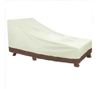 Housse de Protection Chaise Longue de Jardin, Bâche pour Bain de Soleil Exterieur Imperméable, 210D Oxford Couverture de Housse pour Transat pour Patio avec Corde (Size:208*76*41/79cm,Color:Beige Cof