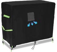 Housse De Protection Chariot Plancha, L 100 x l 60 x h 90 cm,Couverture de Protecion Barbecue, Bâche Imperméable en Polyester avec Élastique de Serrage, pour Plancha Desserte
