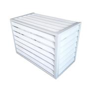 Housse De Protection Climatiseur Exterieur Cache Climatiseur Extérieur Aluminium Climatisation Décoratif Clôture Résistant Aux Intempéries Support De Climatiseur À Persiennes (Color : White, Size :