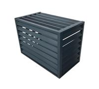 Housse De Protection Climatiseur Exterieur Cache Climatiseur Extérieur Aluminium Climatisation Décoratif Clôture Résistant Aux Intempéries Support De Climatiseur À Persiennes (Color : Grey, Size : 1