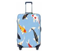 Housse de Protection colorée à imprimé Poissons koï pour valises de 45 à 81 cm (Petite Taille)
