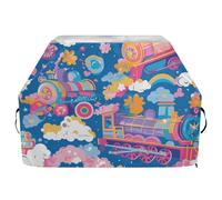 Housse de protection colorée de style japonais pour barbecue d'extérieur de 165,1 cm, imperméable, résistante à la décoloration et aux UV, avec cordon de serrage réglable pour protéger de la poussière