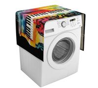 Housse de protection colorée pour clavier de piano et notes de musique avec poches de rangement pour lave-linge, sèche-linge, 137,9 x 52,1 cm, pour réfrigérateur, cuisine, décoration d'intérieur