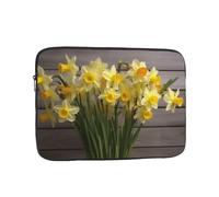 Housse de protection compacte et portable pour ordinateur portable de 13", motif jonquilles, pour le travail, les voyages et le bureau
