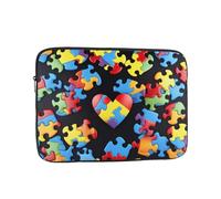 Housse de protection compacte et portable pour ordinateur portable de 15", pour la sensibilisation à l'autisme, pour le travail, les voyages et le bureau
