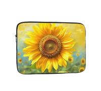 Housse de protection compacte et portable pour ordinateur portable de 15", pour le travail, les voyages et le bureau Motif tournesols