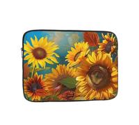 Housse de protection compacte et portable pour ordinateur portable de 17", pour le travail, les voyages et le bureau Motif tournesols jaunes