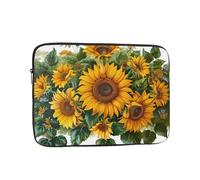 Housse de protection compacte et portable pour ordinateur portable de 30,5 cm, pour le travail, les voyages et le bureau Motif tournesols