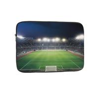 Housse de protection compacte et portable pour ordinateur portable Motif champ de football Satdium Field Light Night Print pour appareils de 15", tablette, travail, voyage et bureau