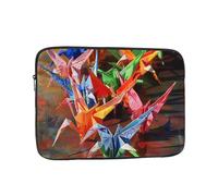 Housse de protection compacte et portable pour ordinateur portable Motif grues en papier origami 10"