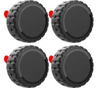 Housse de protection compatible avec Apple AirTag, vissable, étanche, autocollante - Noir - 4 pièces