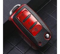 Housse de protection complète en silicone pour clé de voiture, sac coque pour VW Polo Golf Passat Tiguan Beetle Caddy Eos Skoda Octavia Seat Taille UniqueTPU