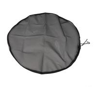 Housse de protection contre la pluie avec cordon de serrage - Maille filet de stockage d'eau pour jardin - Couvercle en polyéthylène transparent contre les feuilles et les débris - Gris - Diamètre