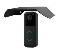 Housse de protection contre la pluie et le soleil compatible avec la sonnette vidéo Blink Ring Battery Sonnette vidéo Eufy Doobell Housse de pluie imperméable et anti-reflets, noir