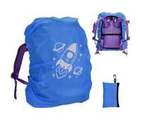 Housse de protection contre la pluie pour cartable - Imperméable - Réfléchissante - Avec sangle à boucle (18-35 l) - Compatible avec Ergobag, Scout, Step by Step, McNeill, DerDieDas, Herlitz (fusée)