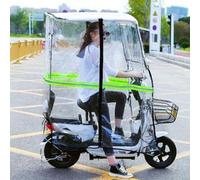 Housse De Protection Contre La Pluie pour Vélos Électriques - Protection Toutes Saisons pour Scooters Et Scooters De Mobilité, Pare-Soleil Intégral Et Rideau Transparent White No Rearviewmirror