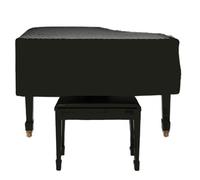 Housse De Protection Contre La Poussière Pour Piano À Queue 160/180/200 Cm, Doublure Douce, Protection Complète, Avec Housse De Tabouret,noire Résistante À L'usure+anti-poussière,180CM,B