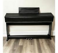 Housse de protection contre la poussière pour piano électrique 88 touches avec couvercle de pupitre, fermeture éclair, compatible avec Yamaha série P, 133 x 30 x 17 cm, noir