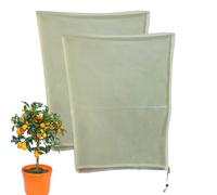 Housse de protection contre le gel pour plantes de jardin - 2 pièces - Couverture de protection transparente avec cordon de serrage - 100 x 120 cm - Protection contre le gel pour plantes en plein air