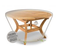 Housse De Protection Cover Air Pour Table De Jardin Ronde - Ø 120 X 50 Cm Gris
