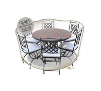 Jardiline Housse de protection Cover Air pour table ronde et 6 chaises Ø 160 x 70 cm